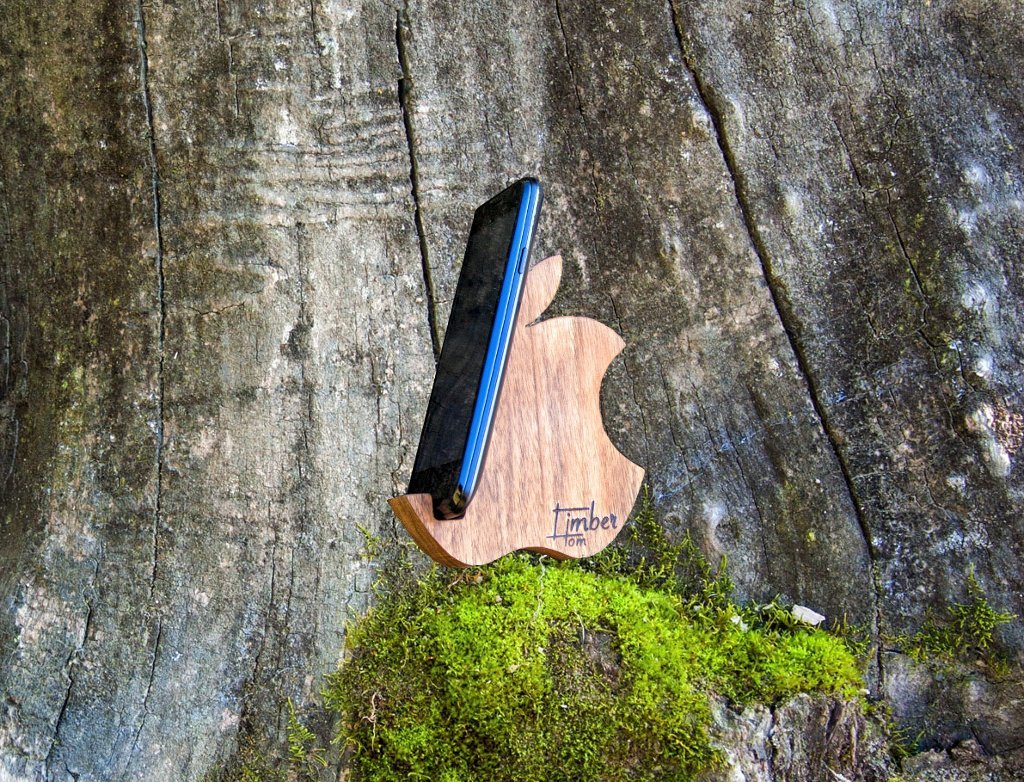 wooden holder for smart phone